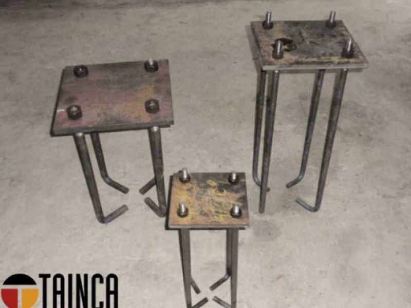 Conjunto de pernos de anclaje montados con placa para puesta directa en obra