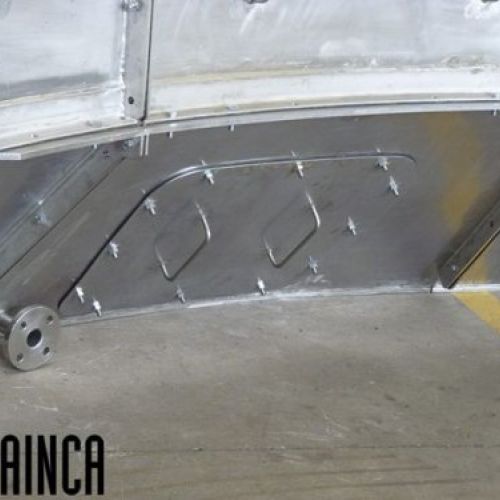 Detalle tapa y tubuladura en AISI 304