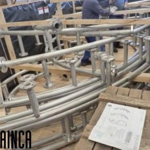 Embalaje de piezas para transporte marítimo